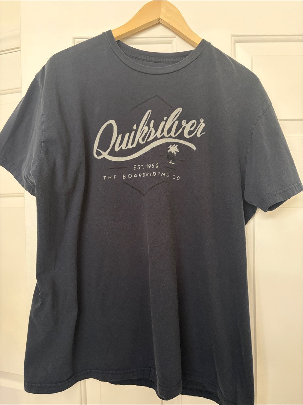 Quiksilver Men's Navy Graphic Logo Tee